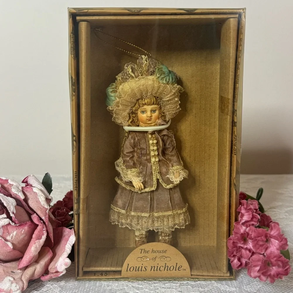 Vintage Victorian Christmas Tree Ornament Lace Doll High Quality Luxury 90s Y2K